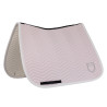 Manta debaixo para dressage com matelassê em ondas Equestro - Violeta feltro / branco areia