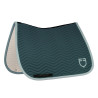 Manta debaixo para dressage com matelassê em ondas Equestro - Verde pinheiro / cinza ardósia
