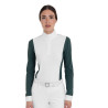 Polo de concurso feminino de manga comprida perfurada Equestro mulher - Bosque de pinheiros