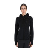 Sweatshirt feminina em polar com zíper Equestro mulher - Preto