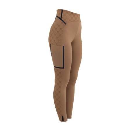 Leggings feminina de cintura alta em tecido técnico monograma Equestro mulher