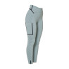 Leggings feminina de cintura alta em tecido técnico monograma Equestro mulher - Cinza ardósia