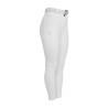 Calças femininas de cintura alta com grip total com strass Equestro mulher - Branco