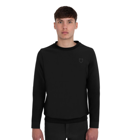 Camisola técnica masculina de gola redonda com inserções em micro malha Equestro homem