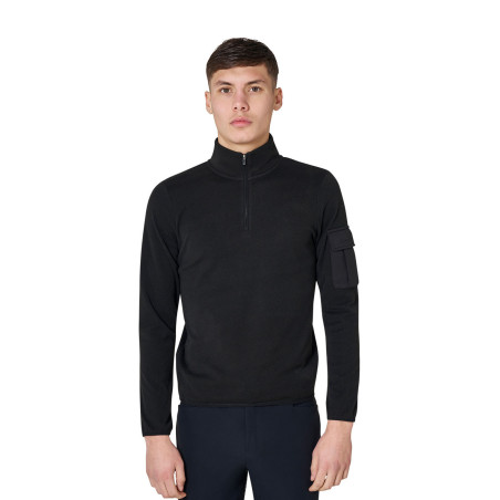 Camisola polar masculina de gola alta com fecho de 3/4 Equestro homem