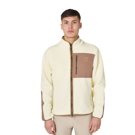 Moletom masculino em fleece teddy com bolso frontal Equestro homem