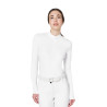 Polo de competição feminina básica com inserções em mesh Equestro mulher - Branco