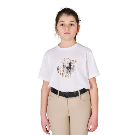 T-shirt menina Born To Be Wild em algodão Equestro criança