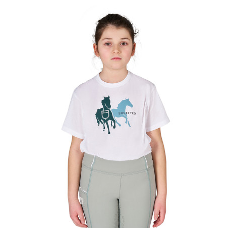 T-shirt infantil em algodão respirável Equestro criança