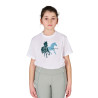 T-shirt infantil em algodão respirável Equestro criança - Branco