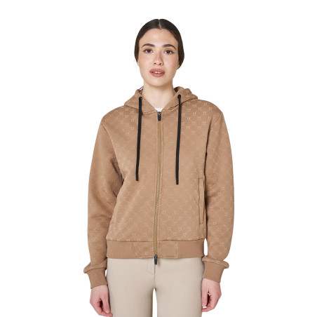 Sweatshirt feminina monograma com capuz Equestro mulher
