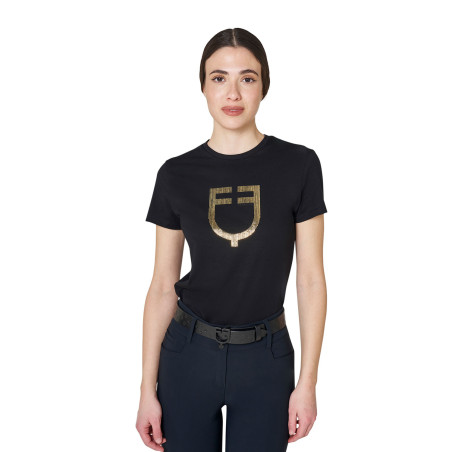 T-shirt feminina com logótipo em foil Equestro mulher