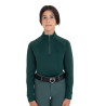 Base layer infantil unissex em tecido técnico Equestro - Verde pinho / preto
