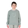 Sweatshirt de gola redonda infantil unissex em fleece Equestro - Cinza ardósia