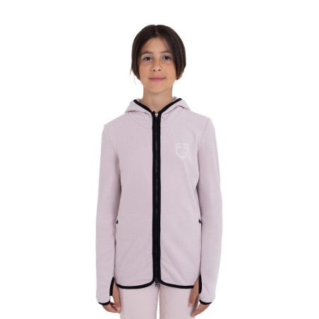 Sweatshirt infantil unissex em fleece com zíper Equestro