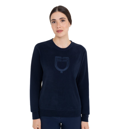 Sweatshirt feminina gola careca em fleece Equestro mulher