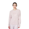 Sweatshirt feminina gola careca em fleece Equestro mulher - Violeta feltrado