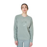 Sweatshirt feminina gola careca em fleece Equestro mulher - Cinza ardósia