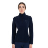 Moletom feminino gola alta em fleece com zíper 3/4 Equestro mulher - Blazer marinho