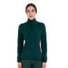 Moletom feminino gola alta em fleece com zíper 3/4 Equestro mulher - Bosque de pinheiros