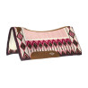 Manta de sela contornada com cobertor de lã 34x36 Platinum Pro - Rosa / branco / preto