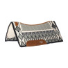 Manta de sela contornada com cobertor de lã 34x36 Platinum Pro - Cinzento / cinzento escuro / branco