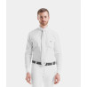 Design Camisa de concurso de equitação masculina de manga comprida Horse Pilot homem - Branco