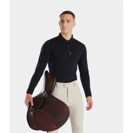 Polo de merino em lã merino masculino Horse Pilot homem