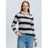 Camisola de Rugby Sloane com Riscas LeMieux mulher - Pedra