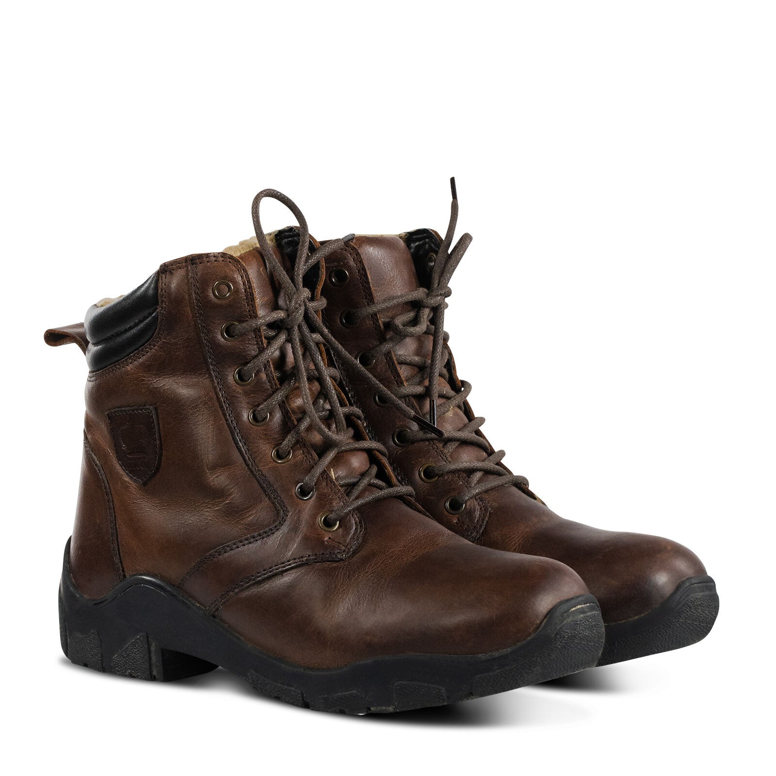 Botas de couro de inverno Chamonix feminina Horze Castanho Botas de couro de inverno Chamonix feminina Horze Castanho