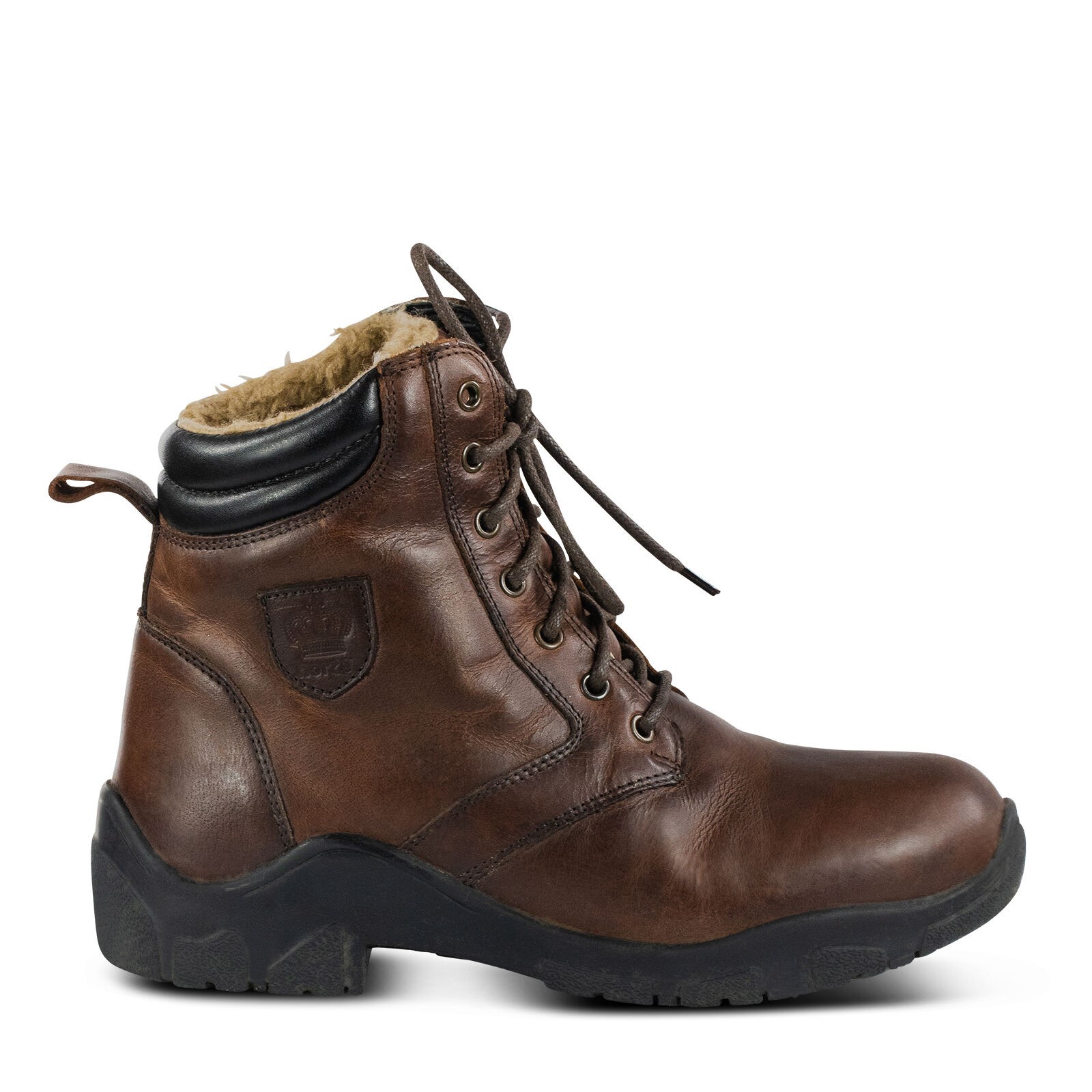 Botas de couro de inverno Chamonix feminina Horze Castanho