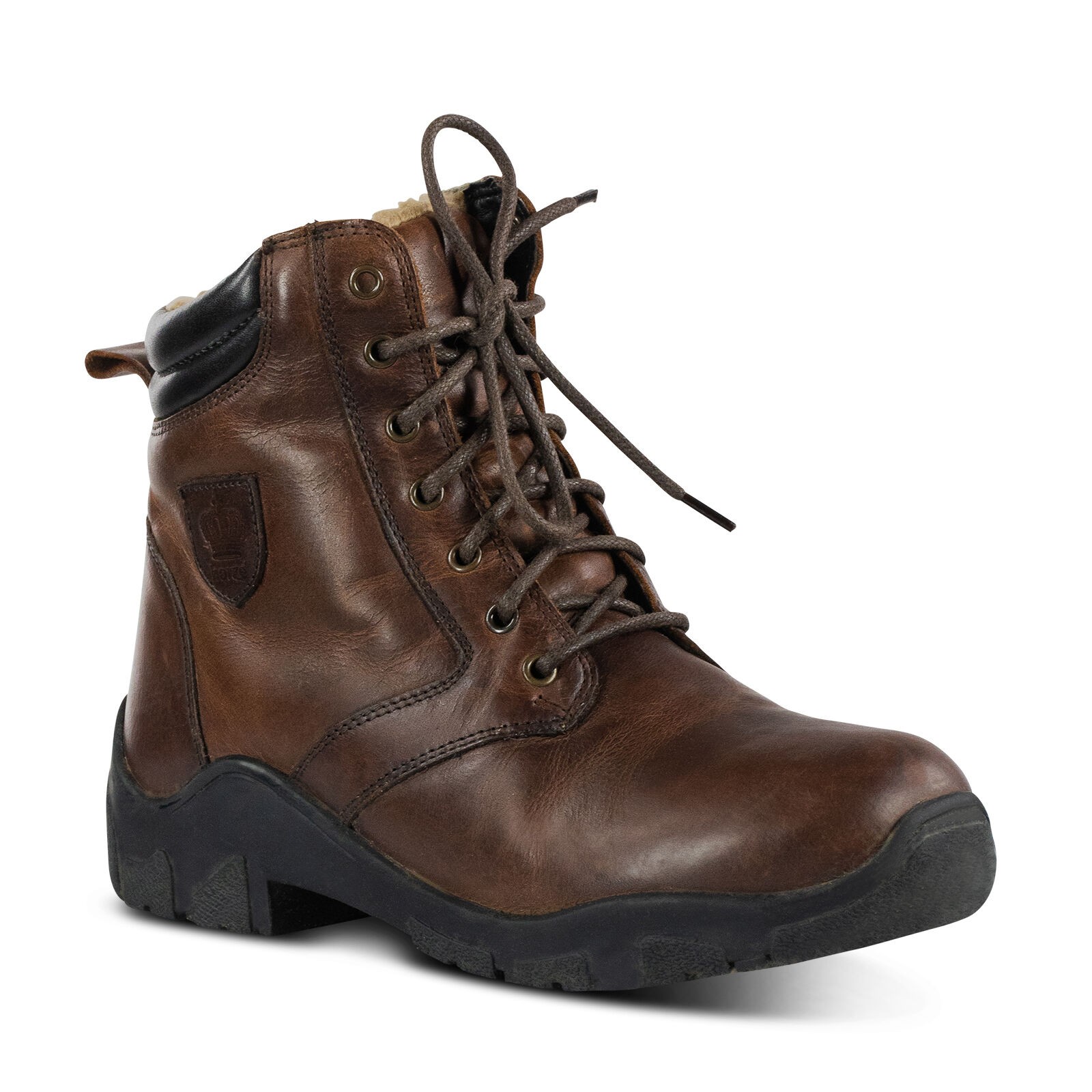 Botas de couro de inverno Chamonix feminina Horze Castanho