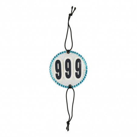 Porta-número de concurso com strass Horze