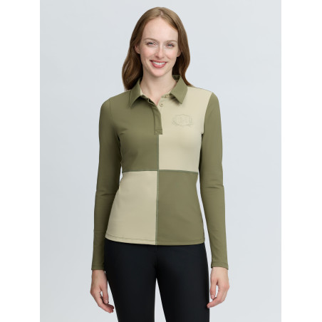 T-shirt técnico LeMieux Rugby Harlequin feminino