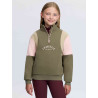 Camisola de Manga Comprida com Fecho de Um Quarto Young Rider Viola LeMieux - Verde salgueiro