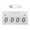 Placa de identificação de concurso de quatro dígitos KLMaddie Kingsland - Branco