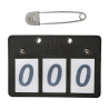 Placa de identificação de concurso de três dígitos KLMaddie Kingsland - Preto