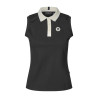 Polo sem mangas para mulher em piqué KLLaura Kingsland - Preto