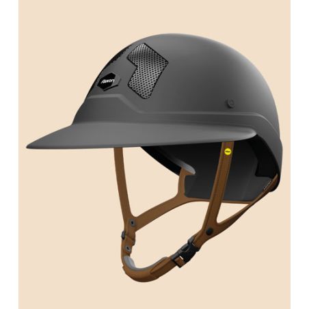 Capacete Mips Flex-on Armet preto, pala Angel Dark, jugular marrom