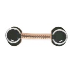 Mors reto coberto de couro Finn-Tack