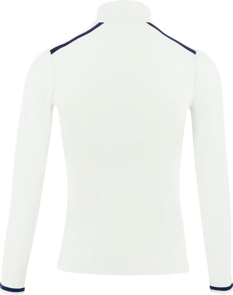 Polo de competição Pénélope Bruges de mangas compridas Branco / fita azul branca vermelha
