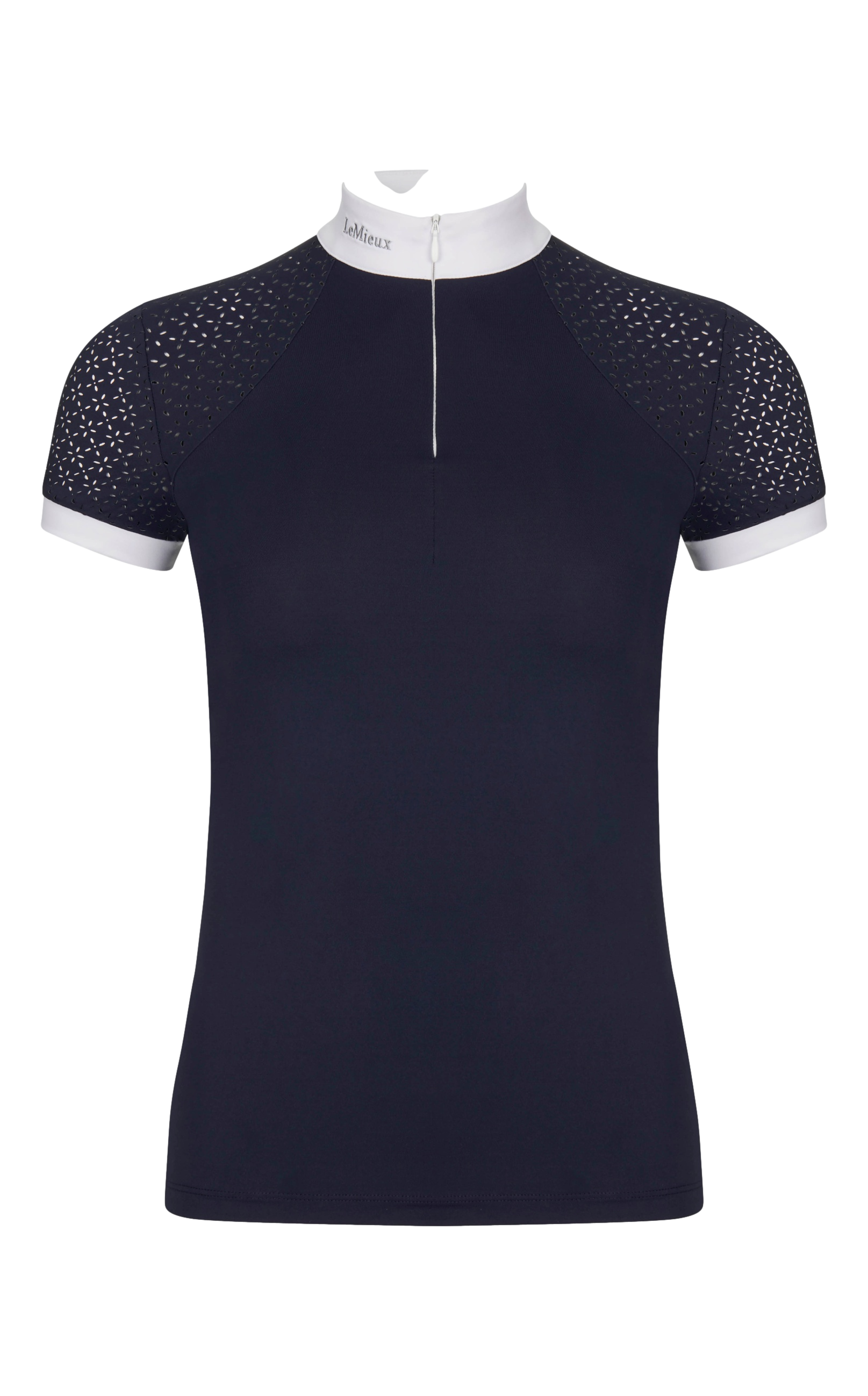 Pólo de competição LeMieux Olivia de mangas curtas Azul-marinho