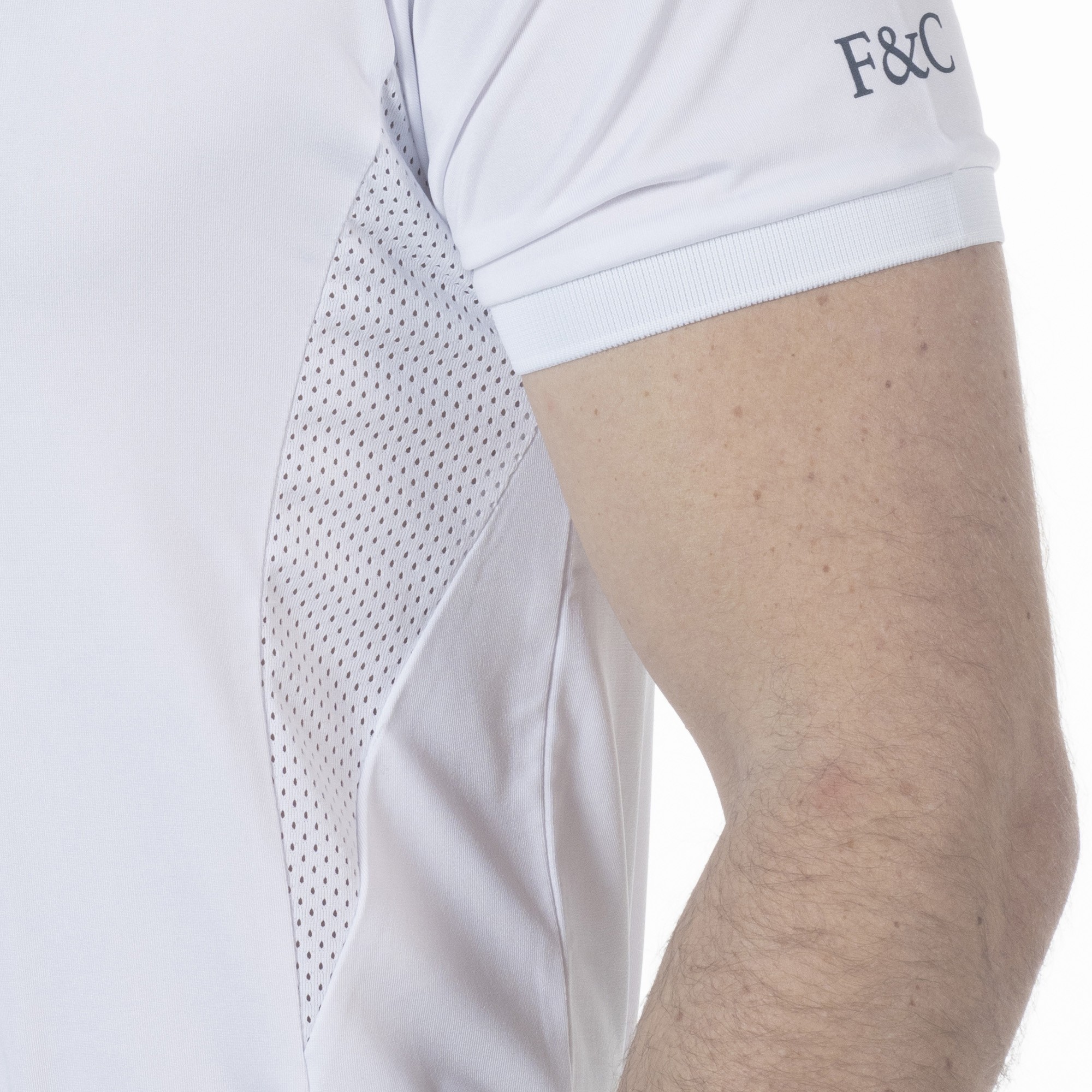 Polo masculino Comodoro MC Flags & Cup Branco Polo masculino Comodoro MC Flags & Cup Branco