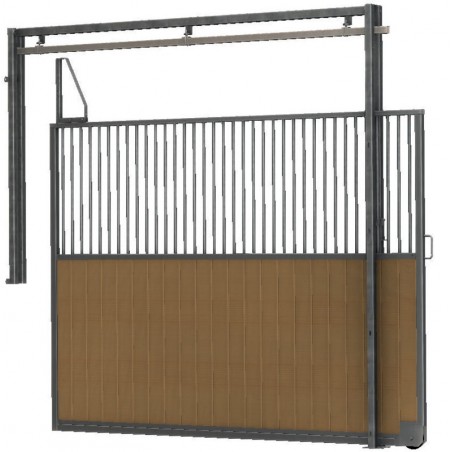 Separação de box deslizante gradeada com base de madeira 3 m La Gée