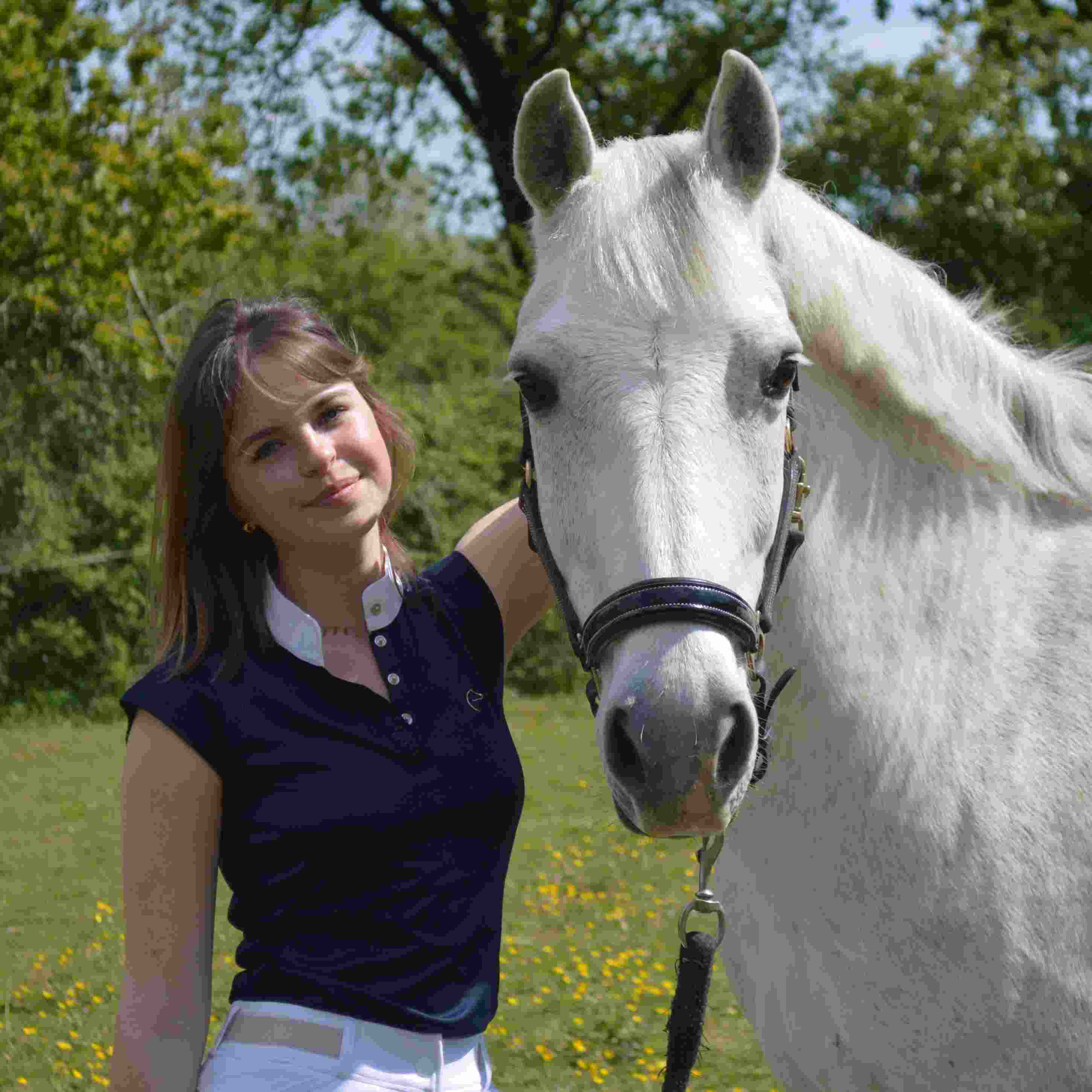 Polo Equithème Brussels com strass Preto