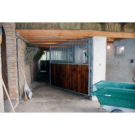 Divisória de box giratória com grades/madeira 3 m La Gée