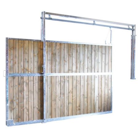 Divisória de baias deslizante em madeira maciça 3,5 m La Gée