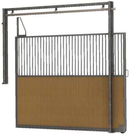 Divisória de box deslizante gradeada com base de madeira 3,5 m La Gée