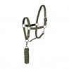 Conjunto de cabresto e guia Chicago Horze - Verde cipreste / verde loden