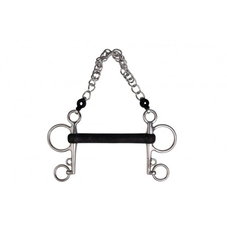 Mors Pelham Metalab borracha rígida reta